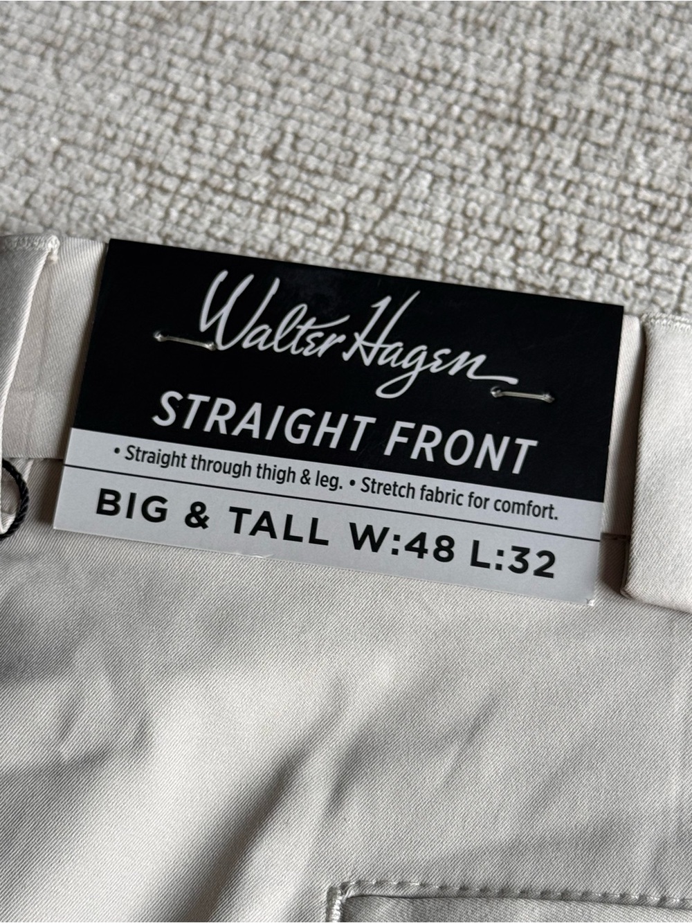 Walter Hagen Straight Front Pants - Light Beige